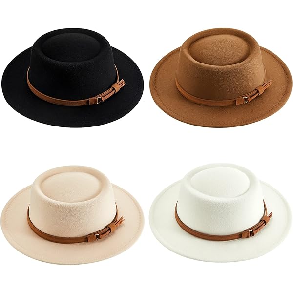 Janmercy 36 Pcs Classic Large Brim Hat for Women Bulk